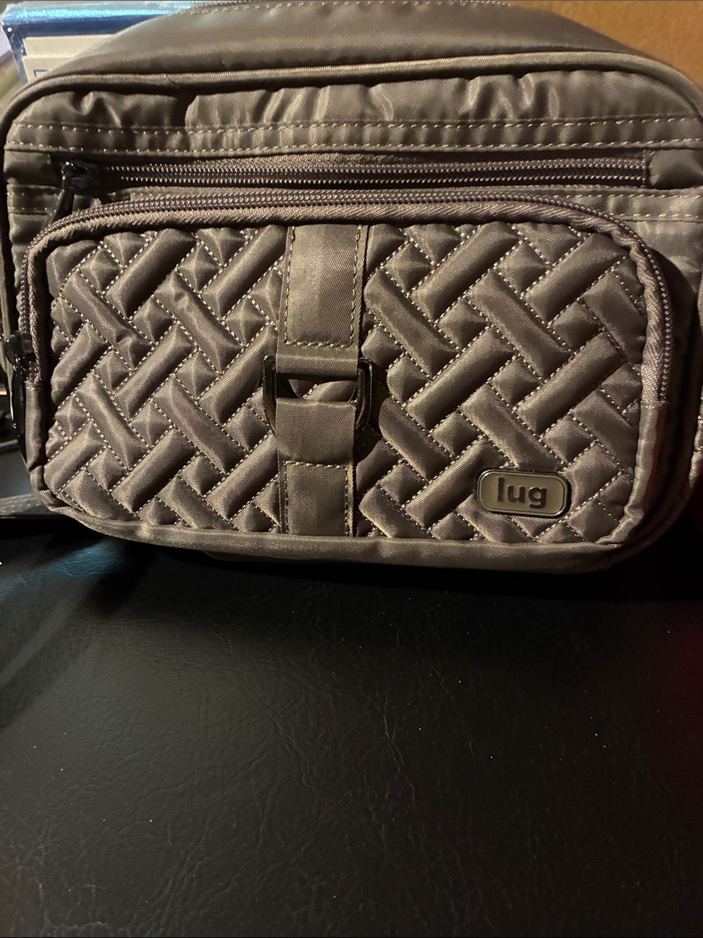 Lug Carousel Quilted Belt Bag in Taupe